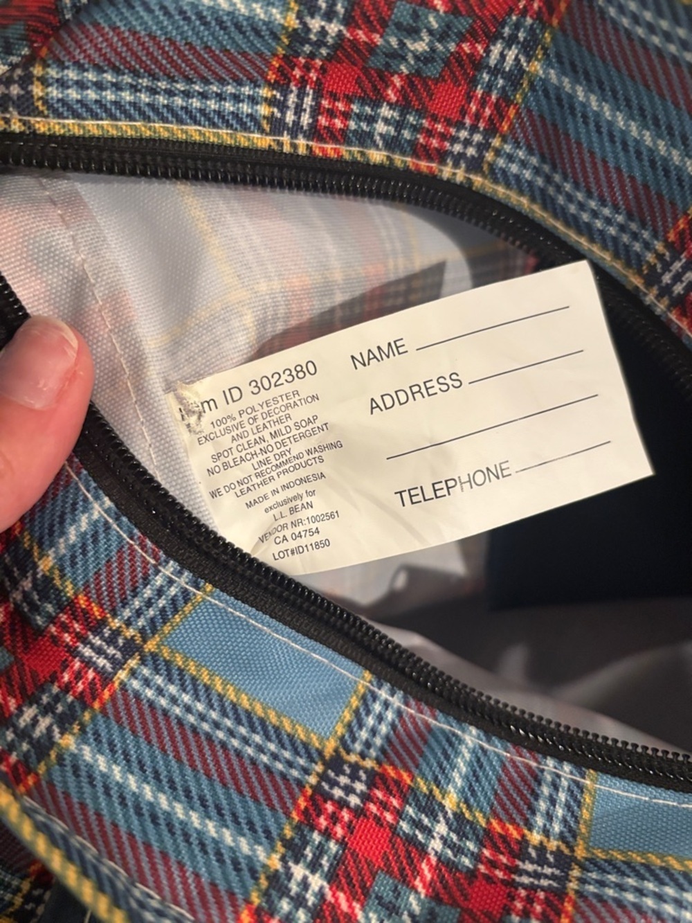 L.L. Bean Plaid Tote - Picture 5 of 6